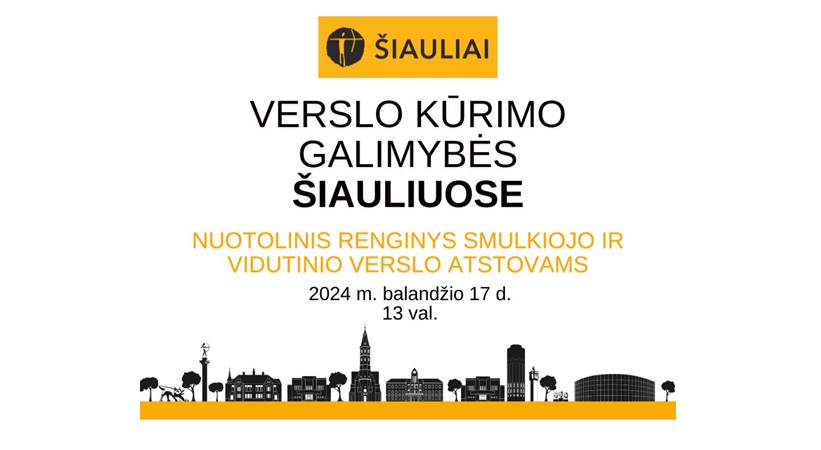 Verslo kūrimo galimybės Šiauliuose